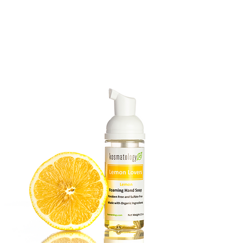 kosmatology lemon hand soap travel