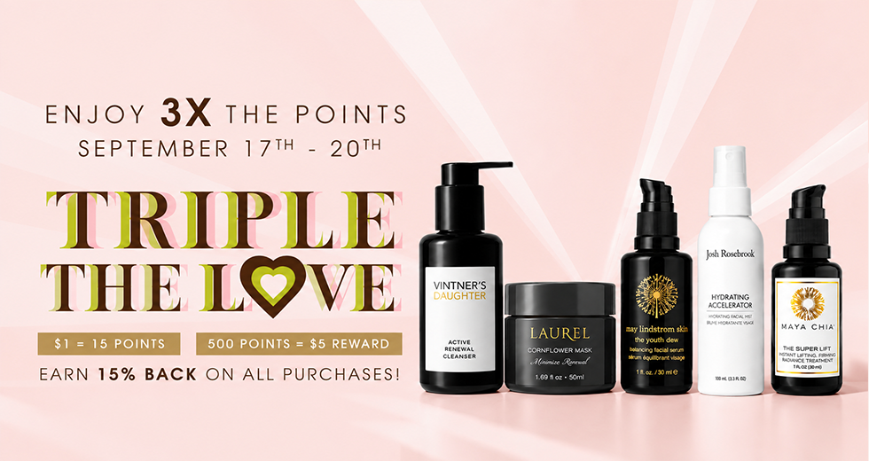 triple points- earn 15% back on all purchases