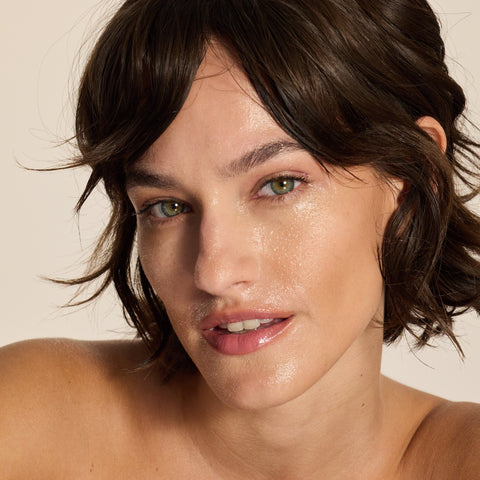 twelveLab Clementine Cleansing & Mask on model