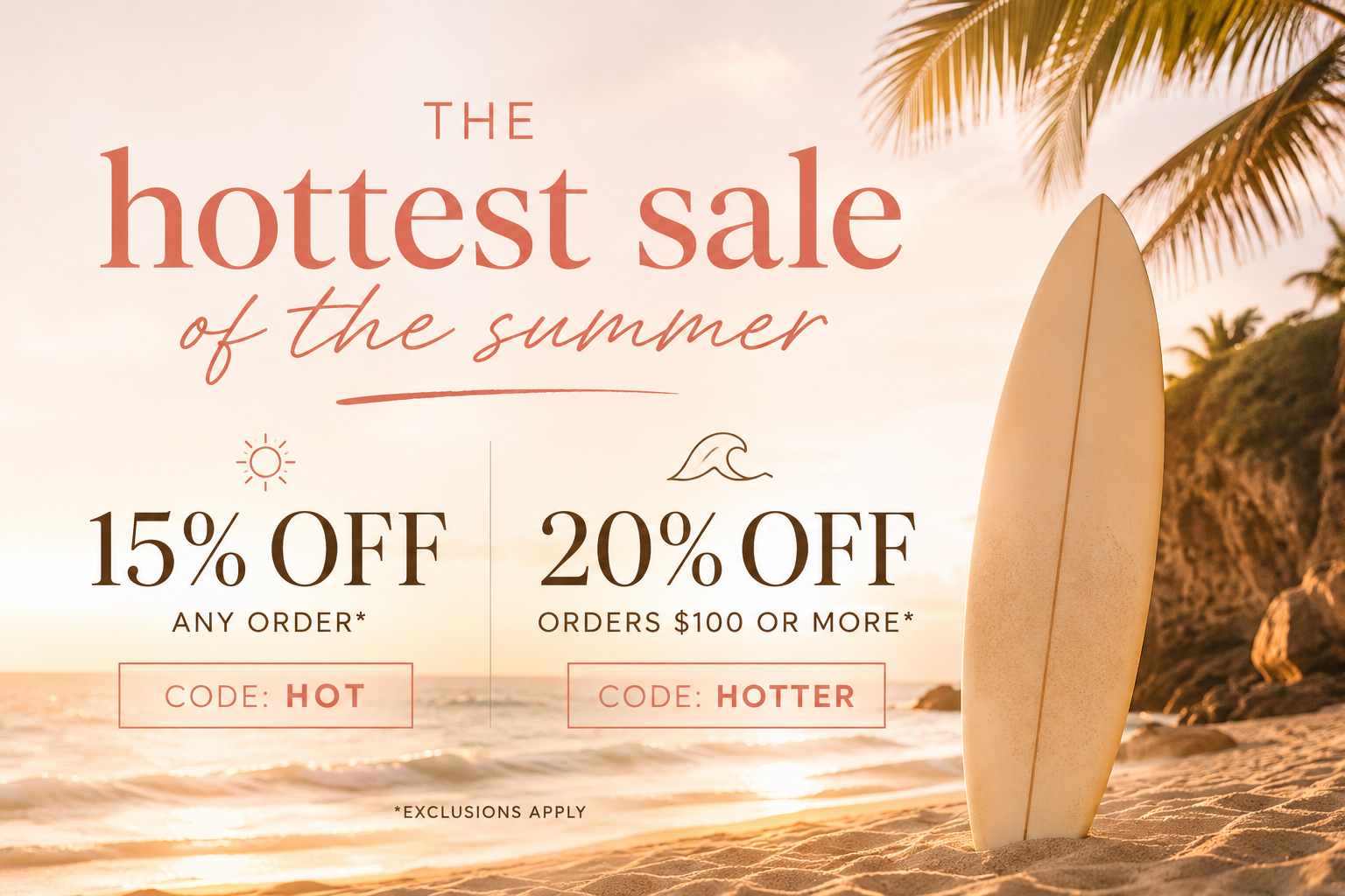 summer sale - save up to 20% off this weekend only