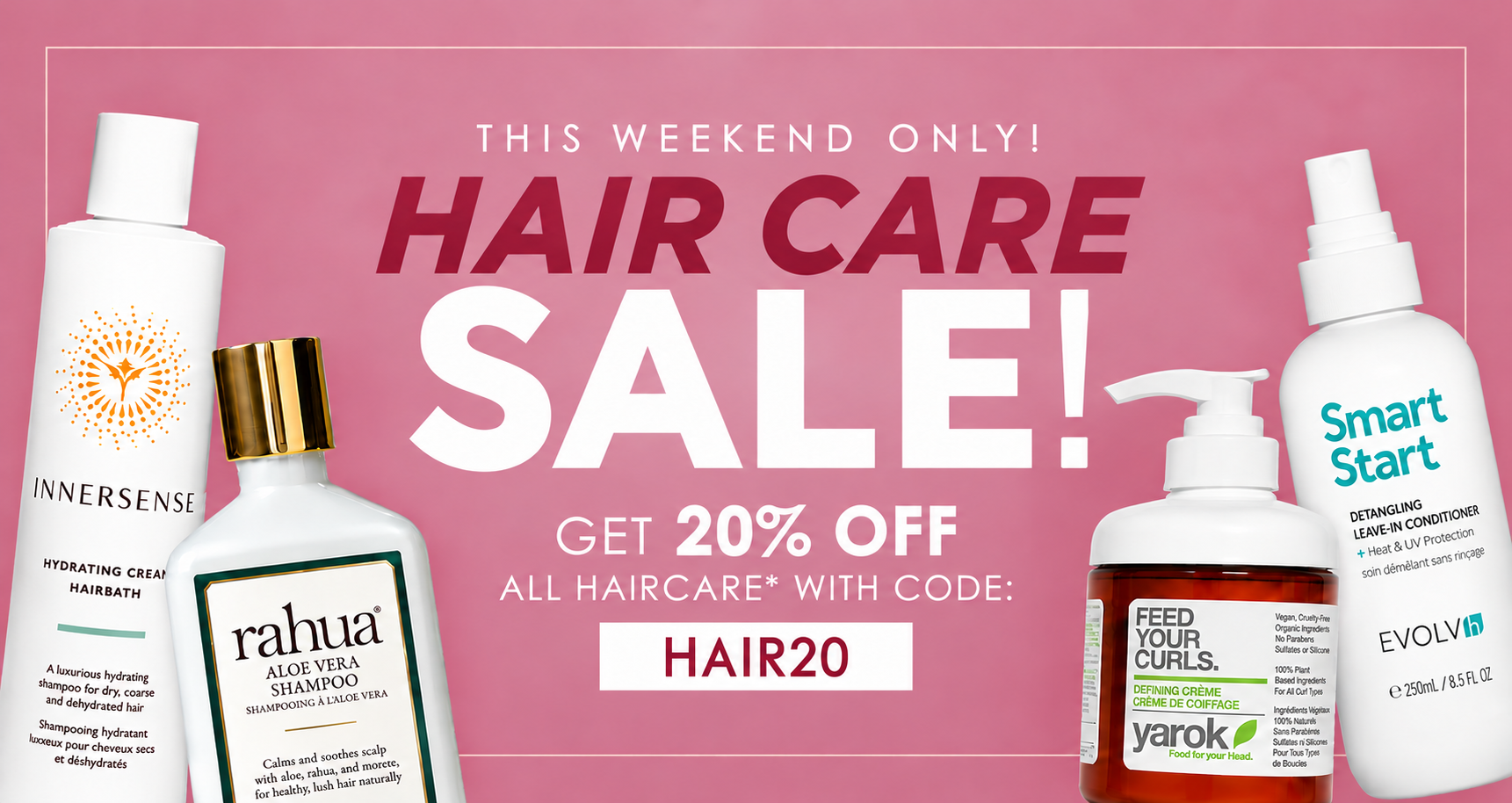 hair care sale 20% off