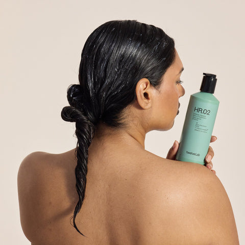 twelveLab Prebiotic Natural Shine Conditioner on model