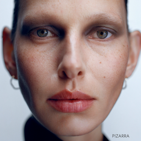 (M)anasi 7 Eye & Lip Definer in Pizarra, a cool matte grey, on model's eyes