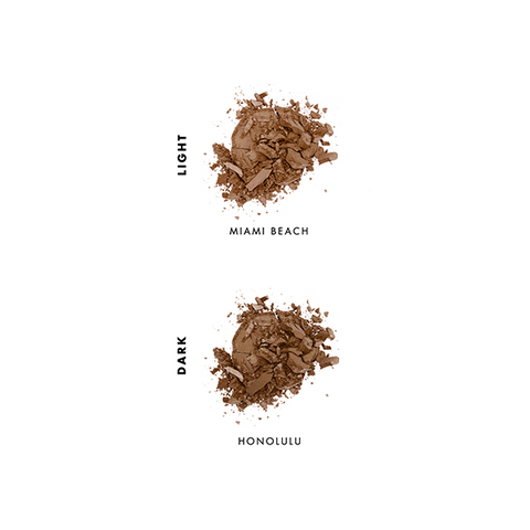 Lily Lolo Pressed Bronzer swatches in Miami Beach and Honolulu