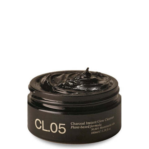 twelveLab Charcoal Instant Glow Cleanser open jar