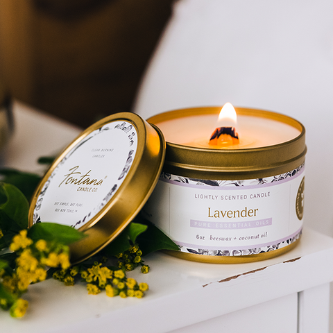 Lavender Essential Oil Candle