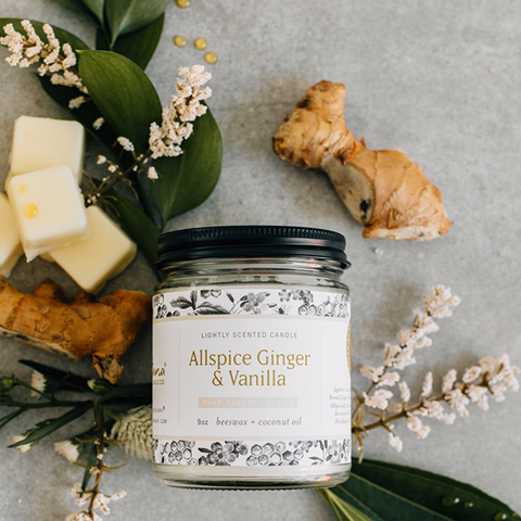 AllSpice Ginger & Vanilla Essential Oil Candle