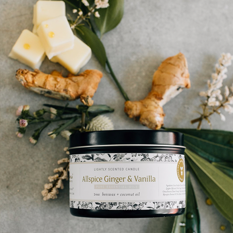 AllSpice Ginger & Vanilla Essential Oil Candle