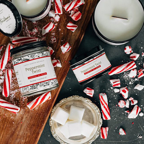 Peppermint Twist Essential Oil Candle