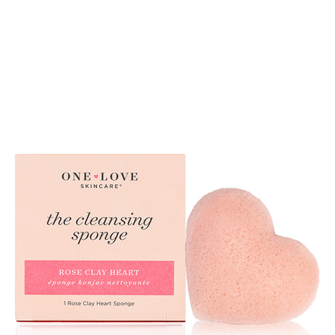The Cleansing Sponge - Rose Clay Heart