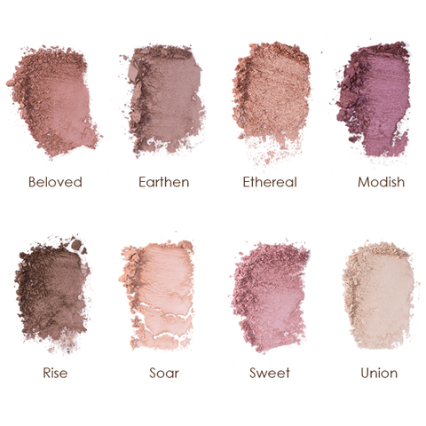 elate pressed eye color swatches