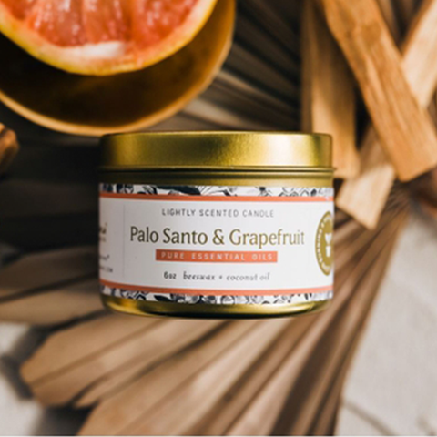 Palo Santo & Pink Grapefruit Essential Oil Candle