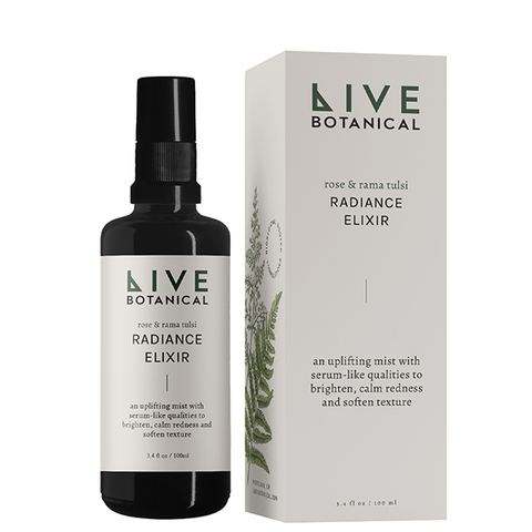 live botanical rose and Rama tulsi elixir