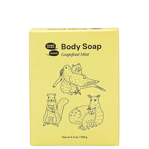 meow meow tweet grapefruit mint soap