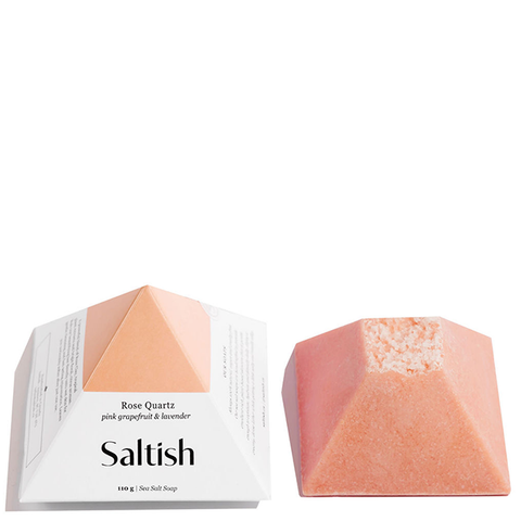 saltish rose quartz soap